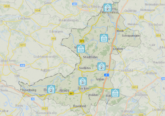 Karte Kreis Borken